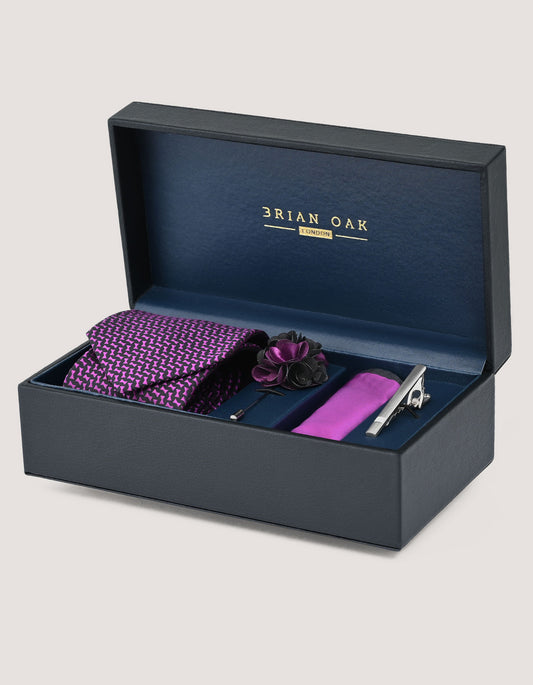 Pink Geometric Men's Gift Set