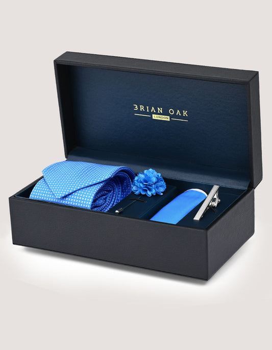 Blue Checkered Accessory Gift Set