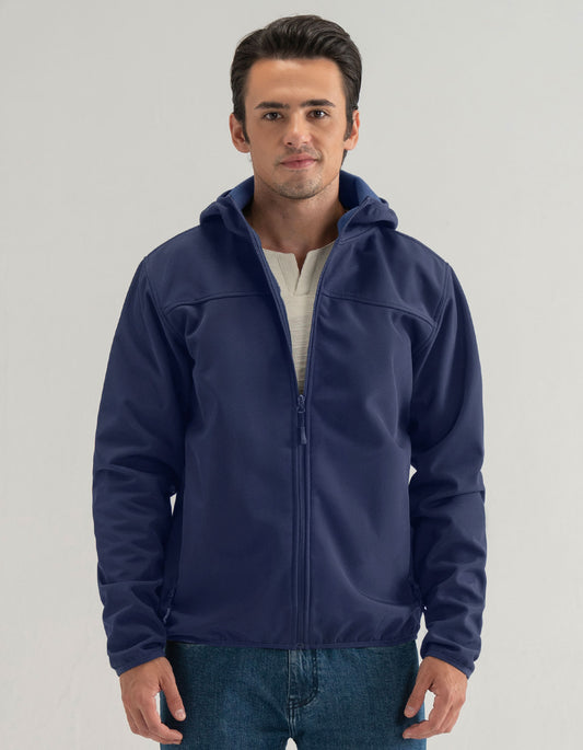 Navy Hooded Windbreaker Jacket