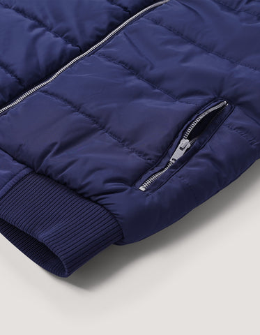 Veste sans manches à capuche bleu marine
