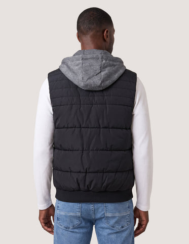 Black Hooded Gilet