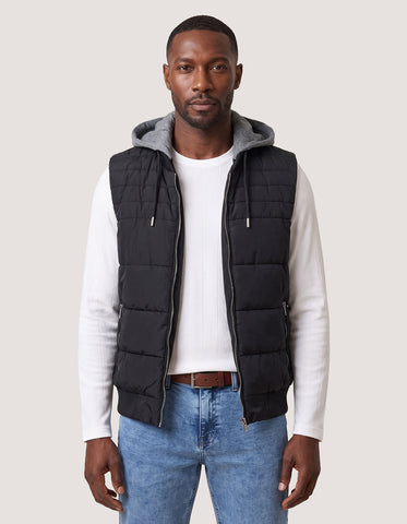 Black Hooded Gilet