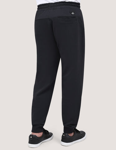 Premium Black Textured Joggers