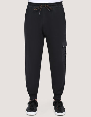 Premium Black Textured Joggers