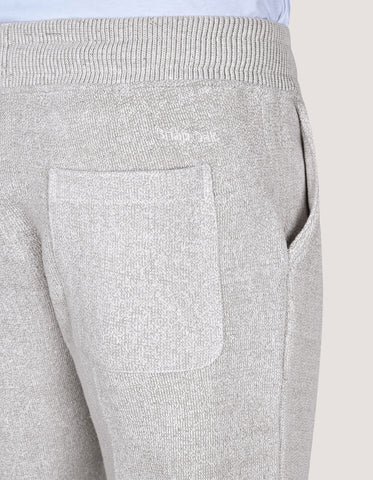 Beige Textured Joggers