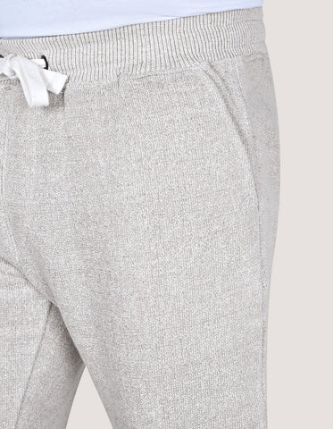 Beige Textured Joggers