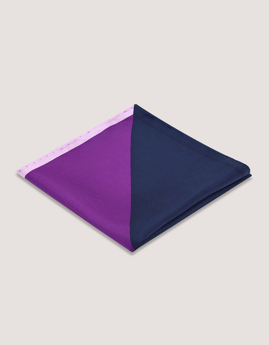 Multicolour Plain Designer Silk Pocket Square