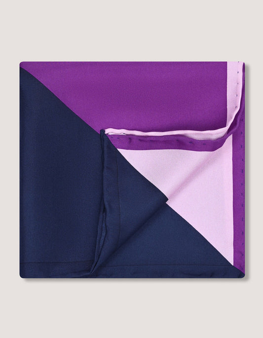 Multicolour Plain Designer Silk Pocket Square