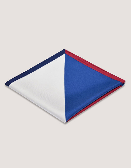 Navy Designer Silk Pocket Square