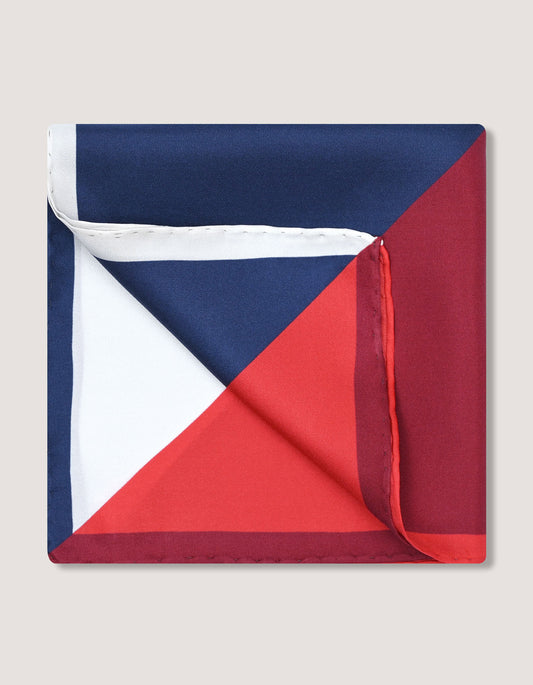 Multicolour Plain Designer Silk Pocket Square-