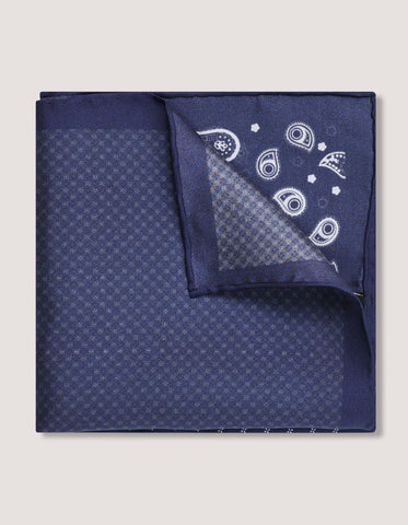 Pure Silk Navy Pocket Square