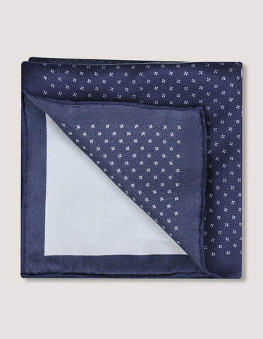 Pure Silk Navy Pocket Square