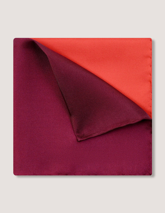 Multicolor Plain Silk Pocket Square