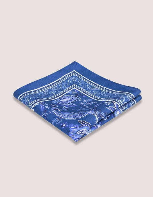 Mens Blue Pocket Square