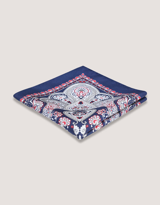 Blue Silk Pocket Square