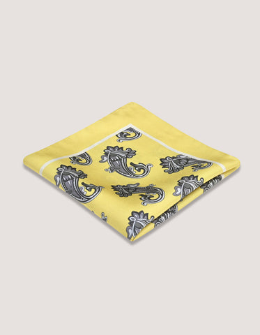 Yellow Silk Pocket Square