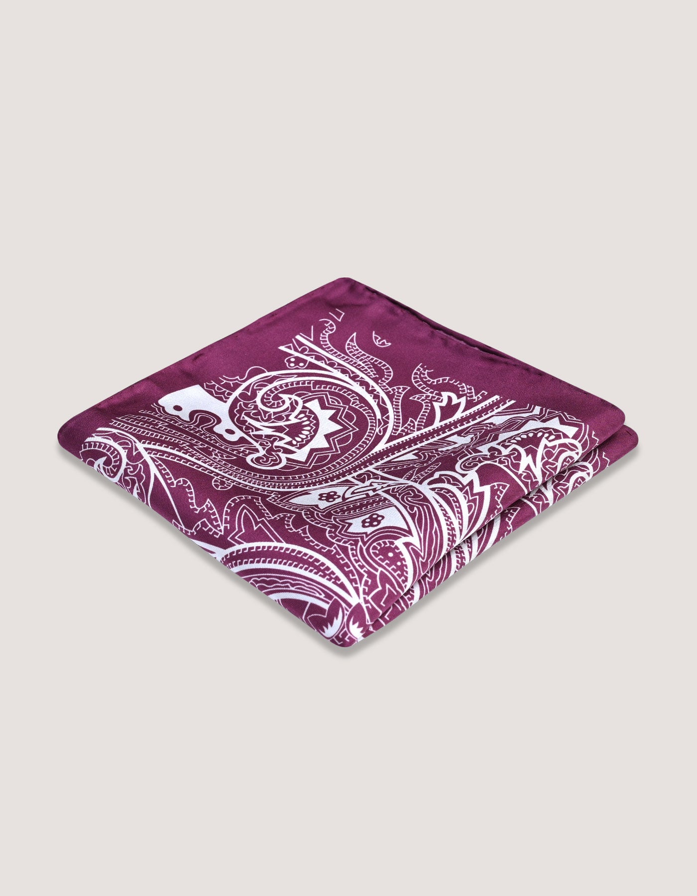 Burgundy Silk Pocket Square