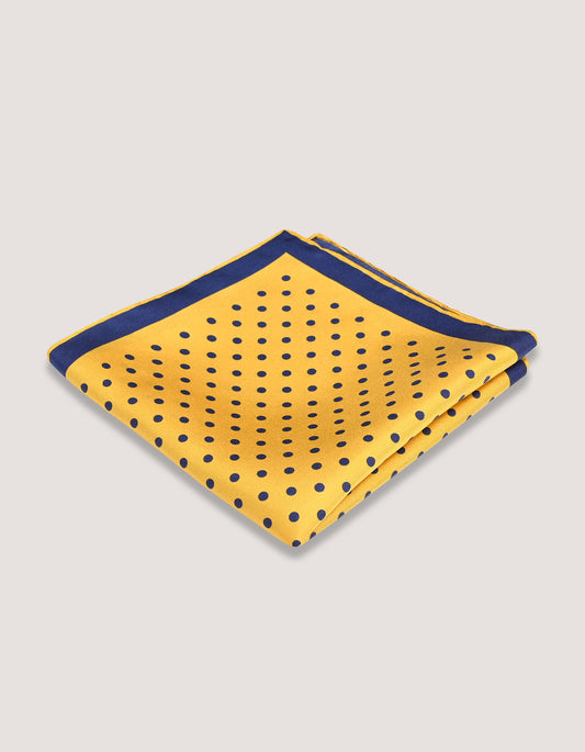 Dotted Yellow Pocket Square