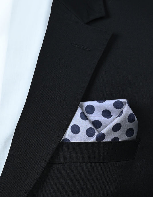 Light Lilac Dotted Silk Pocket Square