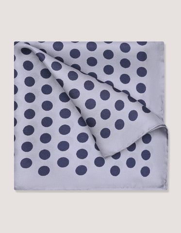 Light Lilac Dotted Silk Pocket Square