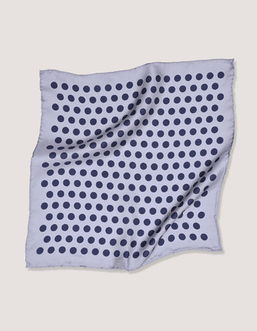 Light Lilac Dotted Silk Pocket Square