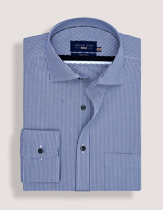 Navy Check Shirt for Men