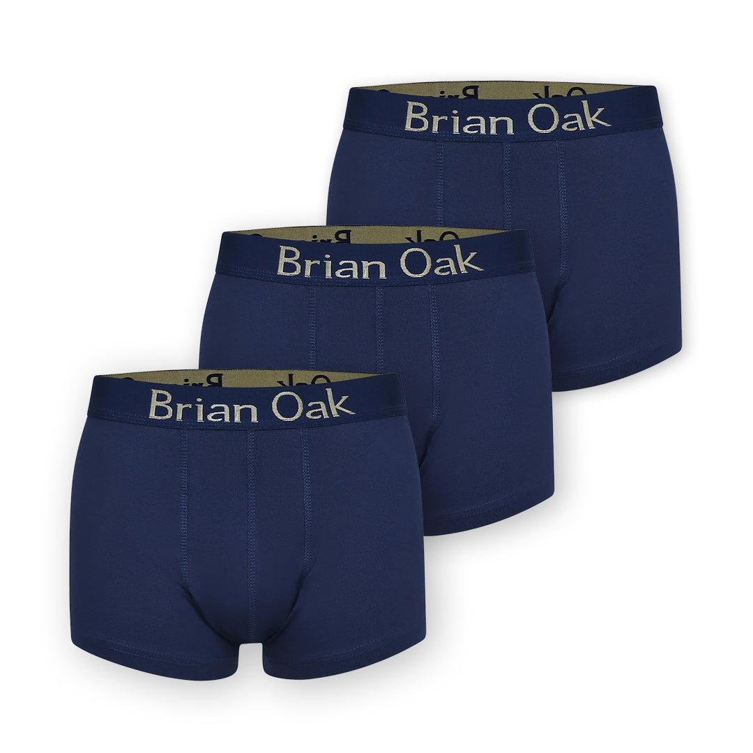 3 Pack Soft Fit Boxer Shorts - Navy