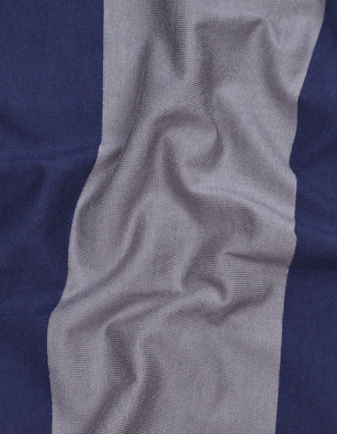 Grey and Navy Striped Rugby Shirt
