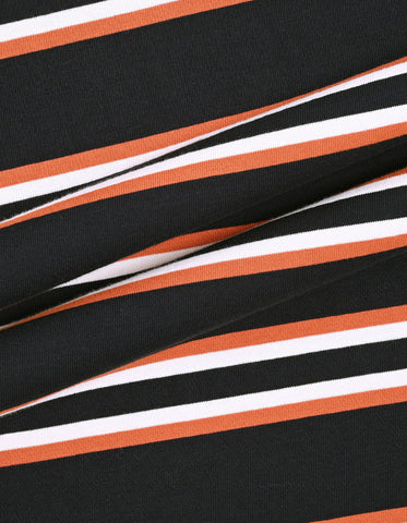 Premium Navy Striped Rugby Polo