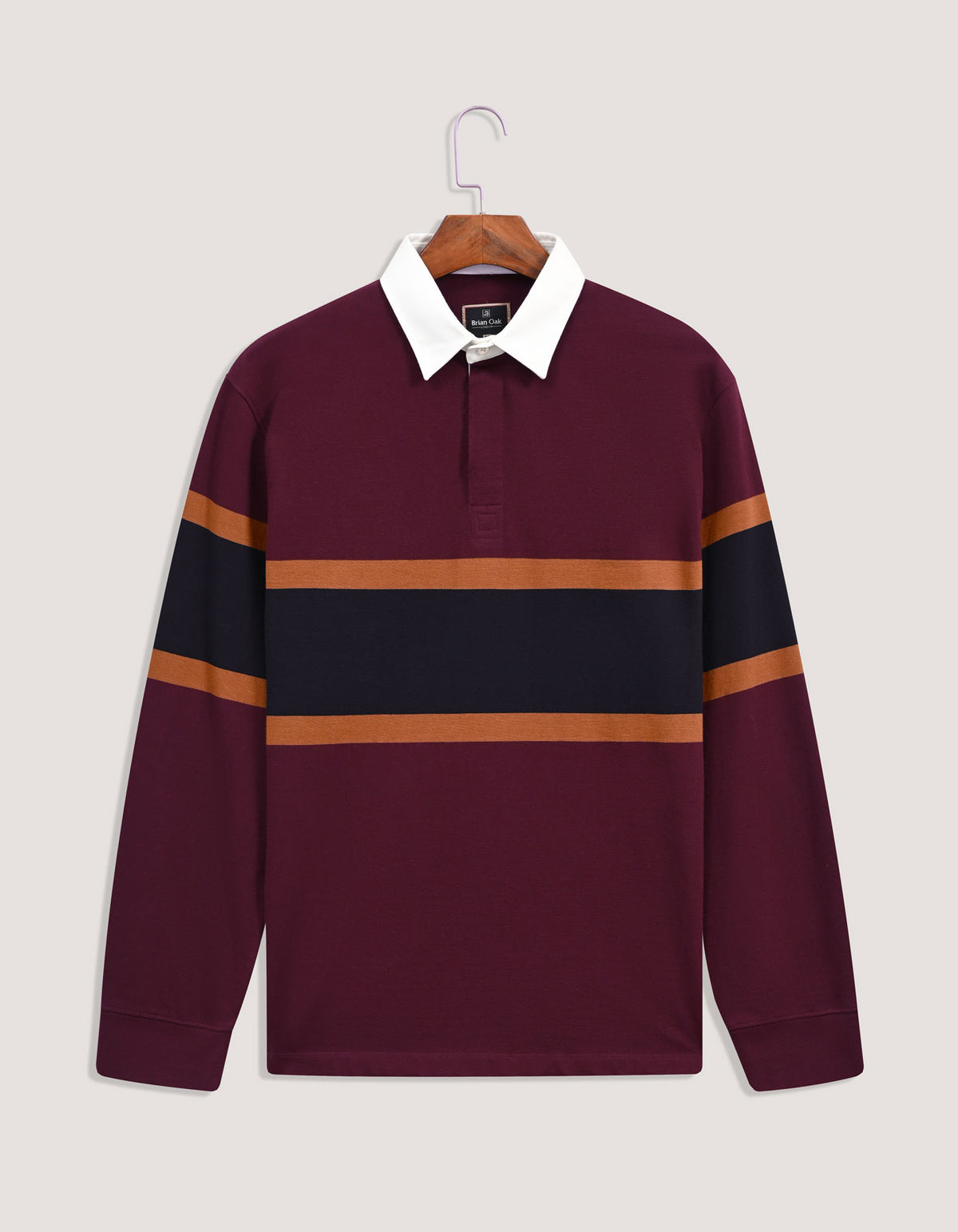 Regular Fit Maroon Cotton Rugby Polo