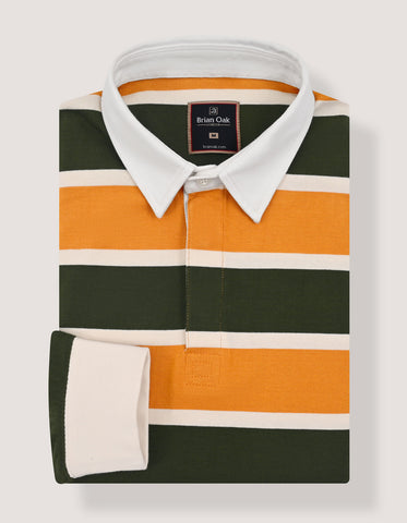 Regular Fit Striped Jersey Rugby Shirt