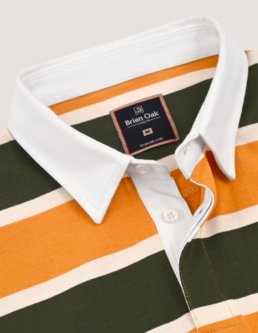 Regular Fit Striped Jersey Rugby Shirt