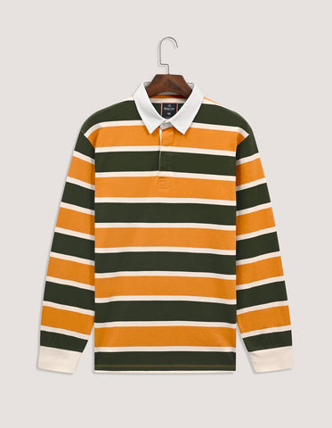 Regular Fit Striped Jersey Rugby Shirt