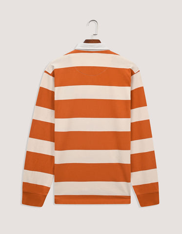 Classic Fit Striped Jersey Rugby Shirt