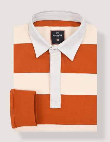 Classic Fit Striped Jersey Rugby Shirt