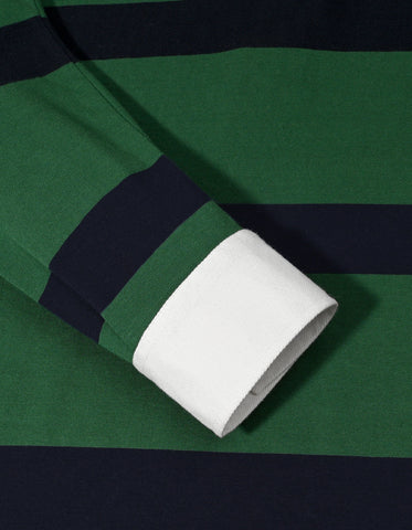 British Green Yarn Dyed Rugby Polo