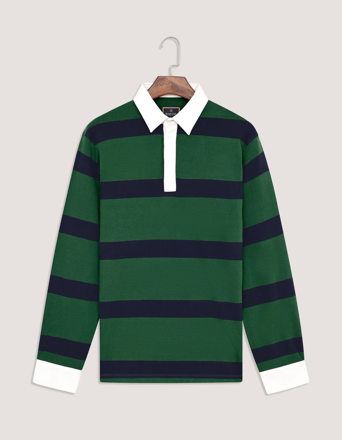 British Green Yarn Dyed Rugby Polo