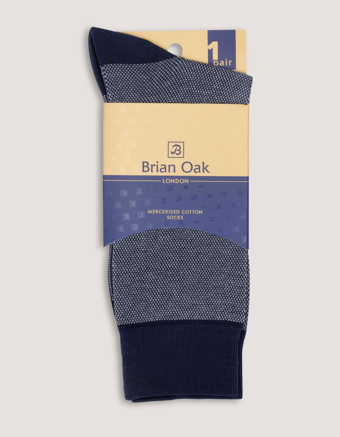 Navy Birds Eye Patterned Socks