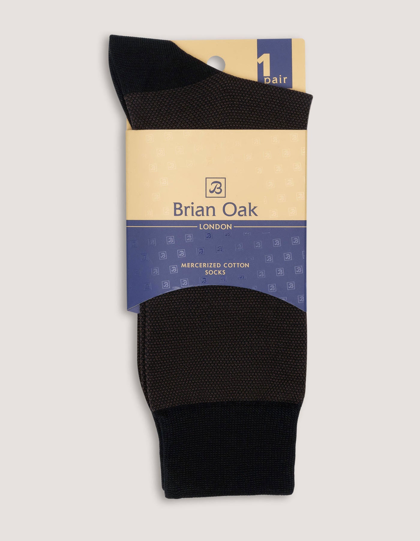 Dark Brown Birds Eye Patterned Socks