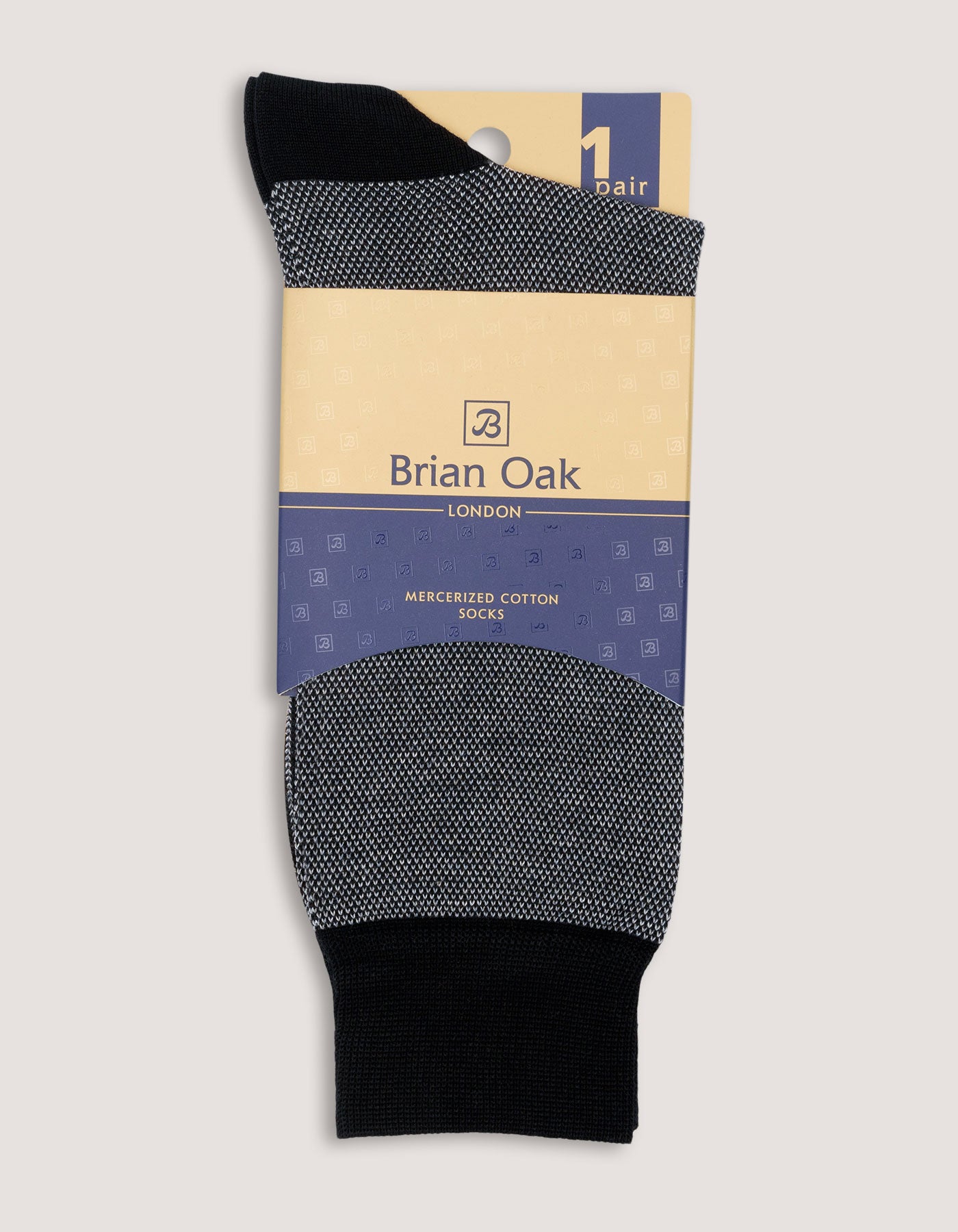 Grey Birds Eye Patterned Cotton Socks