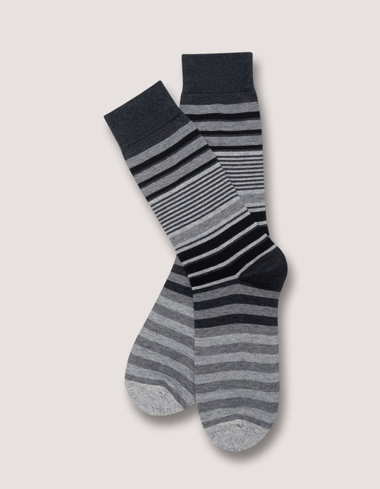 Grey and Black Multi Stripe Socks