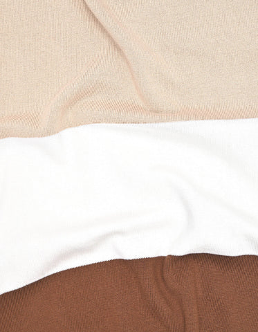 Navy Striped Fine Knit Polo