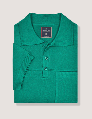 Teal Fine Knit Polo
