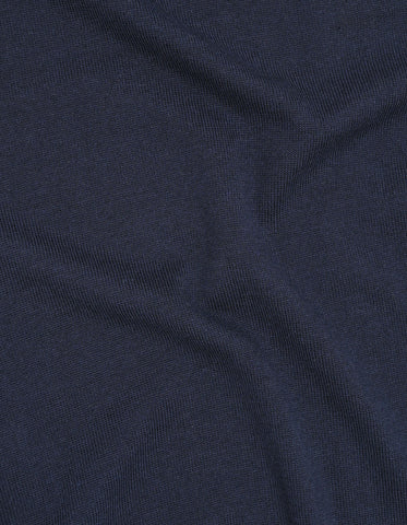 Navy Plain Fine Knit Polo