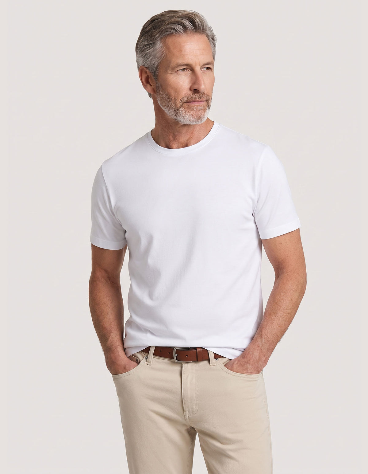 T-shirt en pur coton Supima - Blanc
