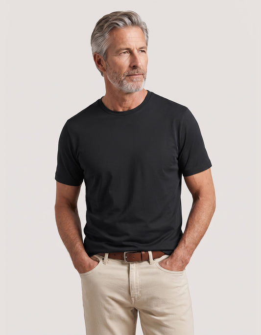 T-shirt en pur coton Supima - Noir