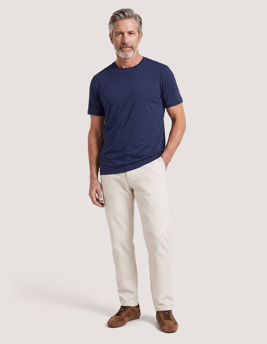 T-shirt en pur coton Supima - Bleu marine