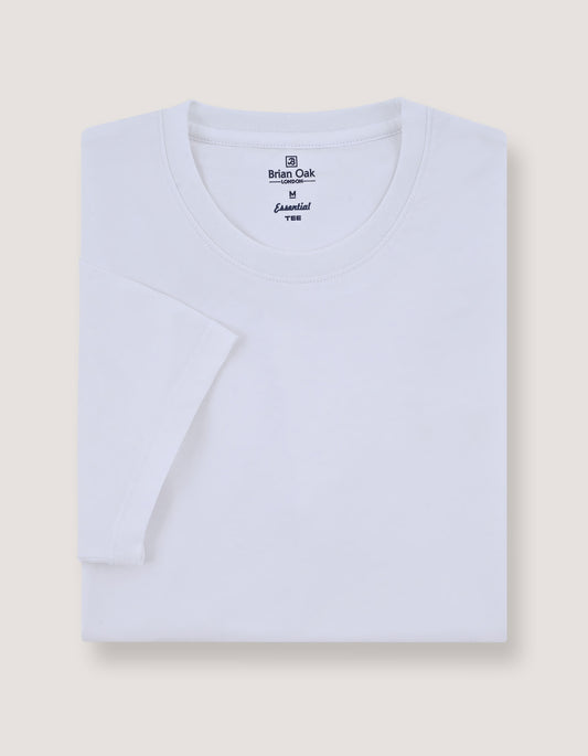 5 Pack White Essential Cotton Tees