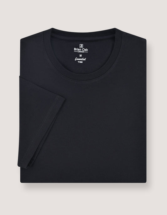 5 Pack Black Essential Cotton Tees