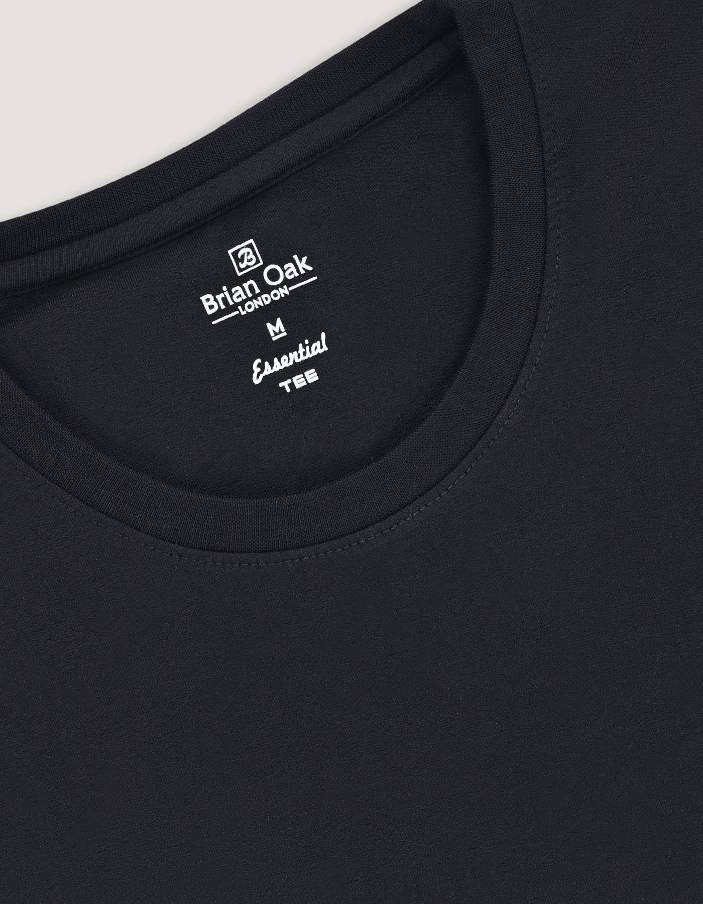 Black Plain Cotton T-Shirt